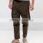 Custom Manufacturer Utility Pockets Strap Drop Crotch 100% Cotton Cord Breathable Functional Brown Men's Cargo Bib Pants