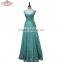 Floor Length A Line Lace Appliqued Evening Dress