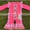 Hot sale baby girls boutique jumpsuit Polka dot todder romper popular with heart sleeves Valentines baby romper 2016