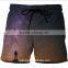 men fast dry rose beach shorts/ blue l na creative plus size beach shorts with pockets / printed sports beach wear