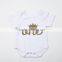 Crown shiny baby romper organic cotton clothes