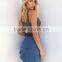 B33761A Autumn women irregular ripped fishtail denim Skirt