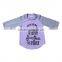 high quality kids clothes baby girls long sleeve t-shirts grey purple letter print baby raglan sleeve