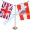 promotion desk or table flag with plastic stand