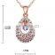 Austrian crystal necklace earrings set simple and fashion sytle piece jewelry suit high quality women wear set