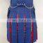 Wholesale Blue Cotton and Royal Stewart Hybrid Kilt