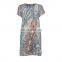 beach wear summer cap sleeve Paisley Print women mini dress