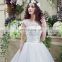 Wholesale Cap Sleeve Lace Top Organza Wedding Dresses SQS041