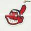 Red face design custom brand clothing embroidery patches for sewing accessories
