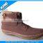 Fashionable suede flat boots for sale with woolen yarn