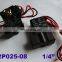 GOGO 2 way Port 1/4" NPT 24V DC small valve with wire lead type 2P025-08 NBR Pneumatic plastic solenoid valve