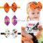 Baby Halloween Orange Pumpkin Hair Accessories Child White Little Ghost Headdress Girl Purple Bow Hair Band