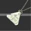 New hot sale two-in-one triangle two halves split men friendship long-lasting stainless steel necklace  pendent