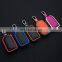 Car Keys Holder Case Key Case Leather Key Cover Leather Zipper Protector Keychain Storage Bag Holder Tag Automotive Car