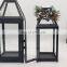 High-quality Customized Black Decorative Lantern Candle Metal Glass Lanterns For Home Decor