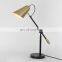 Factory Custom Luxury Brass Color Adjustment Table Lamp