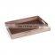 K&B wholesale leather top design wood large ottoman tray set of 2 for ottoman and coffee table