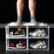 Transparent Basketball Shoes Collection Display Cabinet  Pull Down Door Clear Shoe Box Plastic Stackable Sneaker Boxes  For Men