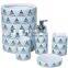 Six pcs Waste Bin Tissue Box Vanity Ceramic Tabletop Accessories Bathroom Set
