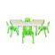 JQ Kindergarten Children School Classroom Furniture Furniture Kids Adjustable Study Plastic Fireproof Table and Chair for sale