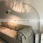 Modern Nordic Design LED Floor Light Home Decorative Arc Marble Base Standing Lamp Indoor Fishing Floor Light