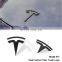 MODEL 3 & Y Autoclave Dry Real Carbon Fiber Badge Set For Tesla Logo 2017-2022