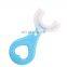 Hot selling Manual Silicone Baby Toothbrush Children U Shape Replacement Oral Care Cleaning Brush Kids Tooth Cleaner