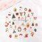 38pcs Mixed Christmas Charms Enamel Pendants Ornaments Xmas Tree Decoration for Bracelet Earrings Necklace DIY Jewelry Findings