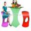 Round Light up Stool Chair Seat/new Design Creating Romantic Atmosphereled Wireless Rechargeable Bar Chair Led Furniture
