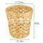 Decoration Small Rustic Hyacinth Woven Waste Basket 100% Eco-friendly Woven Storage Basket vietnam cheap wholesale