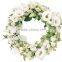 Decoration Wedding White Flower Wreath for Wedding Car/Christmas flower wreath