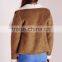 2015 Women Winter Waterfall Faux Suede Coat