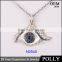 2016 Fashion 925 sterling silver bule evil eye pendant necklace jewelry