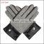 women''s fashion woolen and leather stitch touch screen gloves