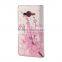 Graceful Magnolia Flowers Pattern Wallet Stand PU Leather Case Cover for Samsung Core2