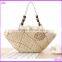 Fashion Girl's Beige Paper Straw Craft Bag