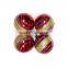 Hand-painted 4pcs outdoor glitter christmas crafts party decoration ball pvc box set