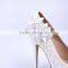 Patent leather flower wedding dress shoes sky-high stiletto girl high heels platfrom shoes women party pumps