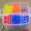 healthy silicone loom bands with flower pattern plastic box pack