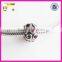 Hot Sale 925 Sterling Silver Clasp Charm Beads With Rhinesone