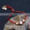 Adjustable Red Rope Good Luck Star Rhineston 18K Gold Bracelet