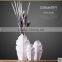 Feather shape new design white matt ceramic vase 2016 with assorted sizes