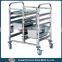 Stainless steel hotel service cart/Restaurant service trolley