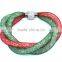 PRETTY STARDUST MESH MAGNETIC BANGLE BRACELET with RHINESTONE BEADS CRYSTAL 7.8"