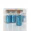 Corked Glass Packaging Bottles Filled With Blue Cosmetic Powder Glitters