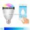 2016 hot product Multifunctional music led bulb lamp bluetooth speaker with smart lighting app control for mobile phone