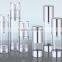15ml-120ml clear cosmetic serum bottle with gold cap, 50ml cosmetic serum bottle, airless dual cosmetic bottles