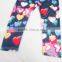 G5938 BLUE 2-6Y wholesale new girls Trousers/Pants with print many flowers applique for nova brand trousers