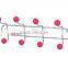 Hot Sale Plastic Balls Clothes Hook/Metal Hat Hanger With Screws