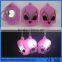 funny shape silicone led light keychain for women